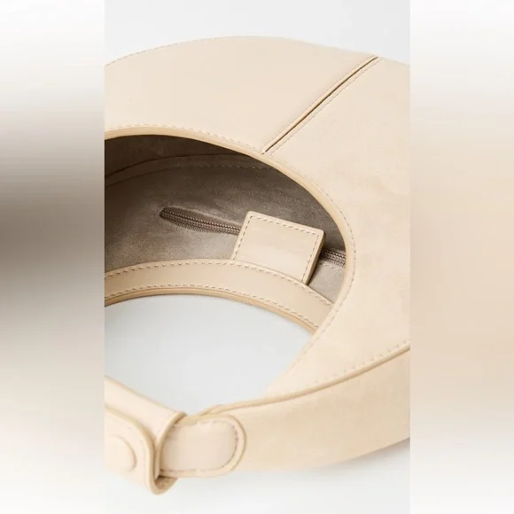 🌺🎉HP🎉🌺 NWT Staud Mini Moon Split Bag Oat - Picture 13 of 16